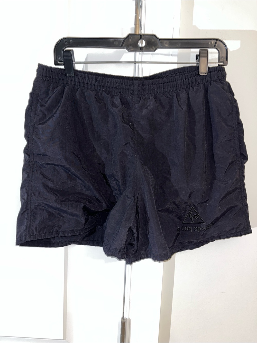 Vintage mens Le Coq Sportif mesh lined old school 3” Nylon Swim Shorts M